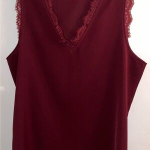 Elegant Burgundy Sleeveless Top